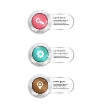 Label set vector. color buttons with glass surfise. icons Stock Illustration