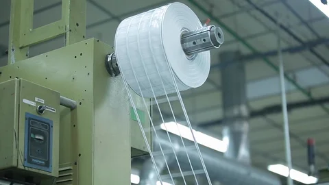 Label Shapes Printing Rolls with High speed labeling machine in industrial 動画素材 110771769