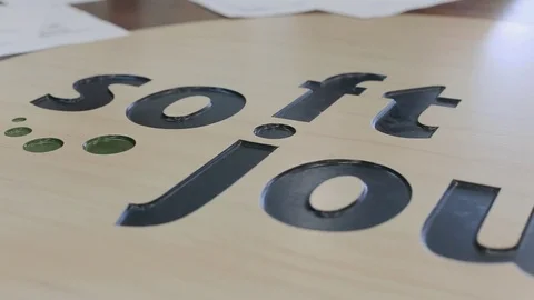 Label soft journ on the table Stock Footage 75316582