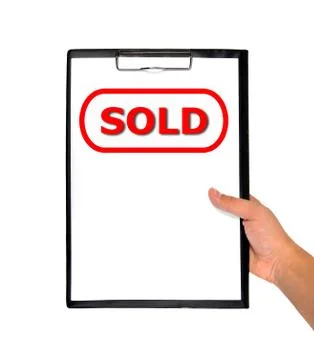 Label sold Stock Photos