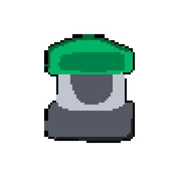 Label stamp pixel art vector illustration Illustrazione stock