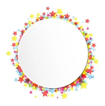 Label on star confetti 库存插图