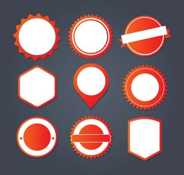 Label sticker tag shape set vector illustration Stock Illustration