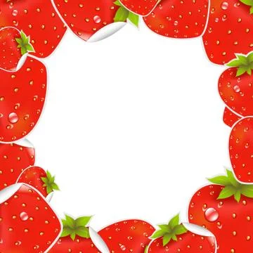 Label strawberry frame Illustrazione stock