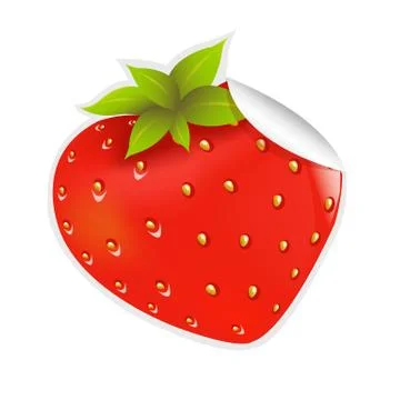 Label strawberry Stock Illustration
