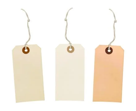 Label (tag) isolated on white background Stockfoto's