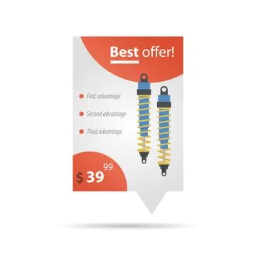 Label template - Shock absorbers Stock Illustration