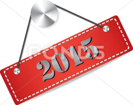 Label with text 2015 Stock Illustration