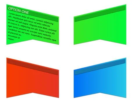 Label with text on slopping line - three colors Stock Illustration