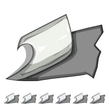 Label torn paper cartoon vector graphic Stock Illustration