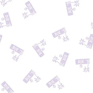 Label of treasure glyph seamless pattern Illustrazione stock