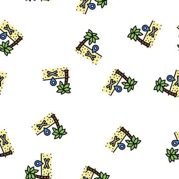 Label of treasure vector seamless pattern Stock Illustration