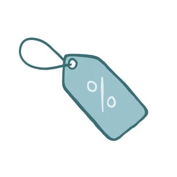 Label. Vector doodle style doodle. Price tag. Color illustration by hand. Vec Stock Illustration