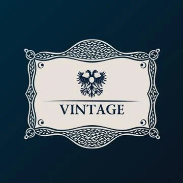 Label vector framework. Vintage tag decor Stock Illustration