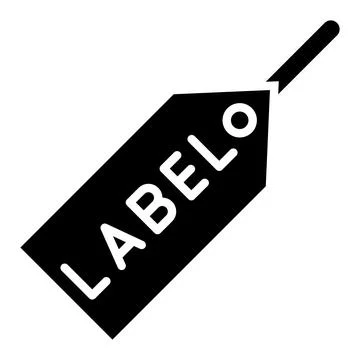 Label Vector Icon Design Illustration Illustrazione stock