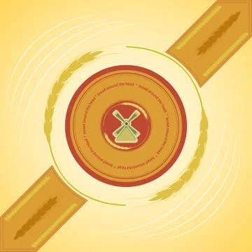 Label wheat Stock Illustration