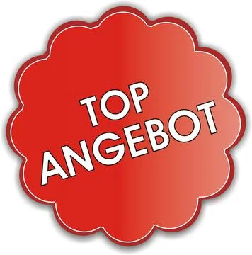 Label with writing on it in German top angebot Stock Illustration