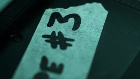 Labeled Interrogation Video Cassette is Inserted into the VCR Stock Footage 278830630