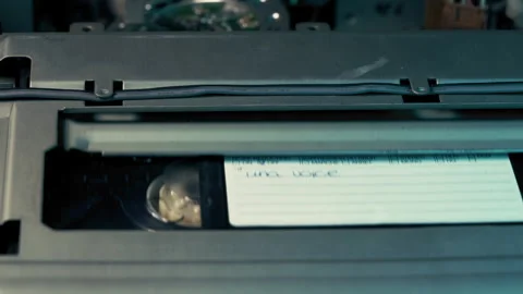 Labeled Tape in Industrial Tape Machine Stock Footage 308459101
