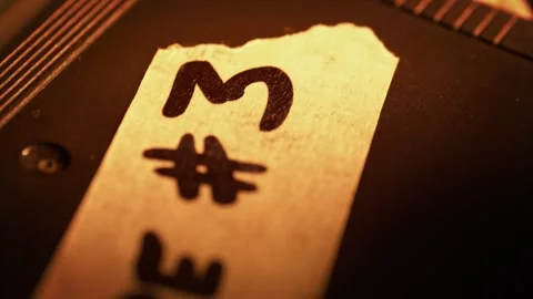 Labeled VHS Video Cassette is Inserted into the VCR Stock Footage 272876257