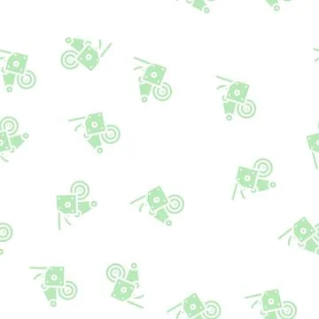 Labeler factory tool glyph vector seamless pattern Stock Illustration