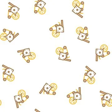 Labeler factory tool vector seamless pattern Stock Illustration