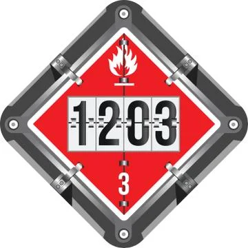Labeling of dangerous goods. Class 3 flammable liquids. Stock Illustration