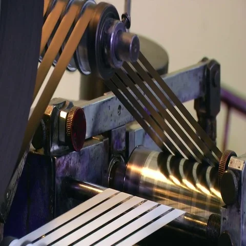 Labeling machine at work Stock Footage 69511041