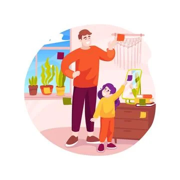 Labelling a household isolated cartoon vector illustration. Ilustración de archivo