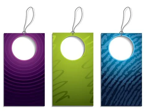 Labels with big holes Stock Illustration