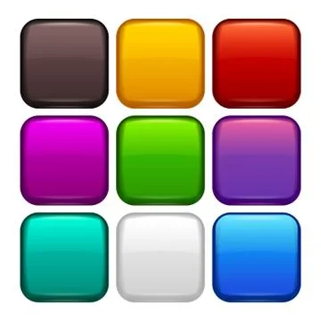 Labels colored set Stock Illustration