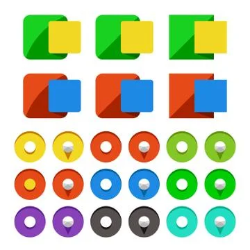 Labels colored set Stock Illustration