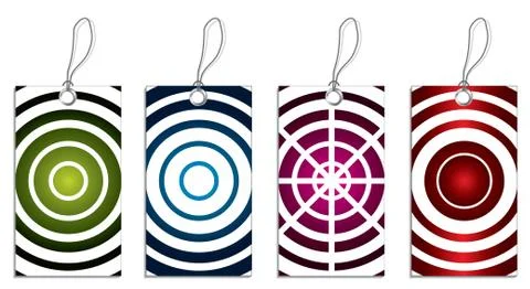 Labels with cool circles Stock Illustration