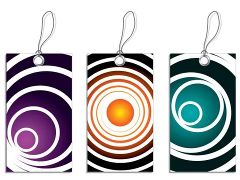 Labels with cool circles  Stock Illustration