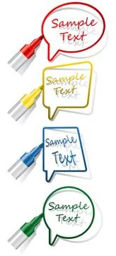 Labels with felt tip pen Stock Illustration