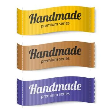 Labels Handmade series Illustrazione stock