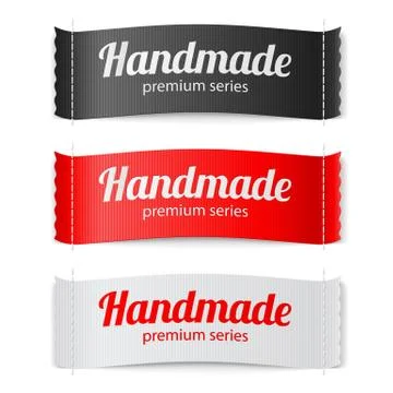 Labels Handmade series Stock Illustration