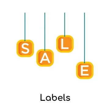 Labels icon isolated on white background Illustrazione stock gratuita