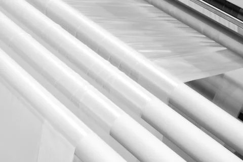 Labels manufacturing on flexo printing machine Stock-Fotos