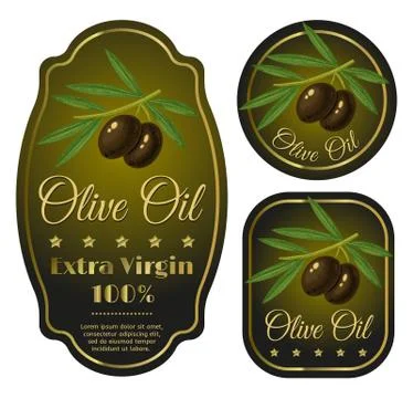 Labels for olive oil Illustration
