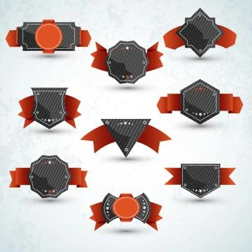 Labels vector set, modern style. Illustrazione stock