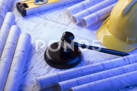 Labor and construction law. Stock Photos
