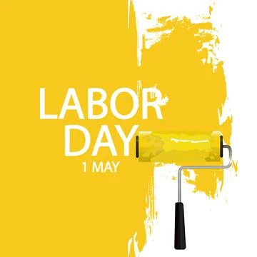 Labor day 1 may paint Stock Illustration