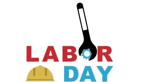 Labor day 2d animation Video stock 303638070