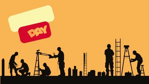 Labor day animation-- Видео 282664323