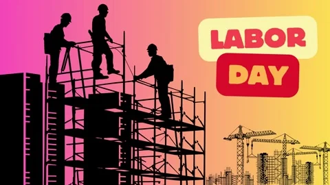 Labor day animation Stock Footage 282664356