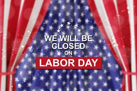 Labor Day Background. American flag on old brick wall Stock Illustration