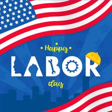 Labor day background design vector template graphic or banners  illustrations Stock Illustration