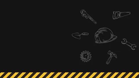 Labor Day Background with Motion Graphic Tools, Police Line, Alert Line &amp; Copy S 스톡 동영상 290841630