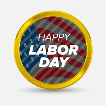 Labor day badge Illustrazione stock